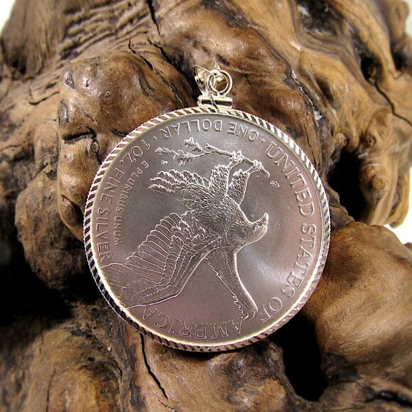 2023 BU American Silver Eagle Walking Liberty Bullion Coin Pendant - Picture 5 of 11